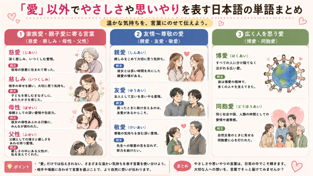 愛を表す単語を「愛以外」で探す