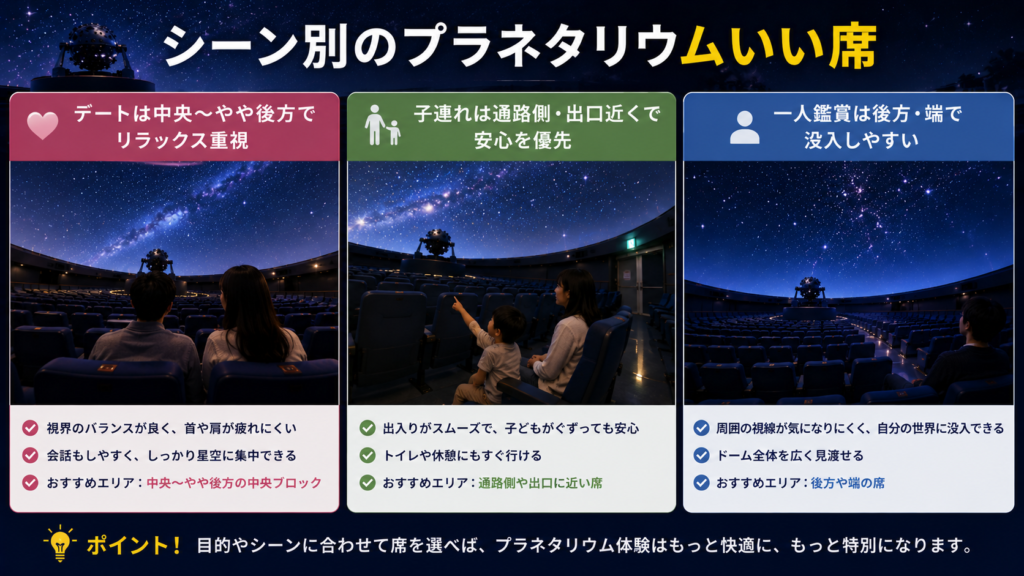 プラネタリウムの席選びガイド