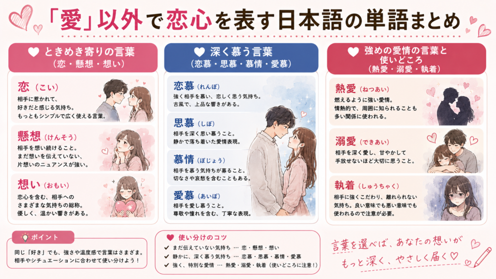 愛を表す単語を「愛以外」で探す