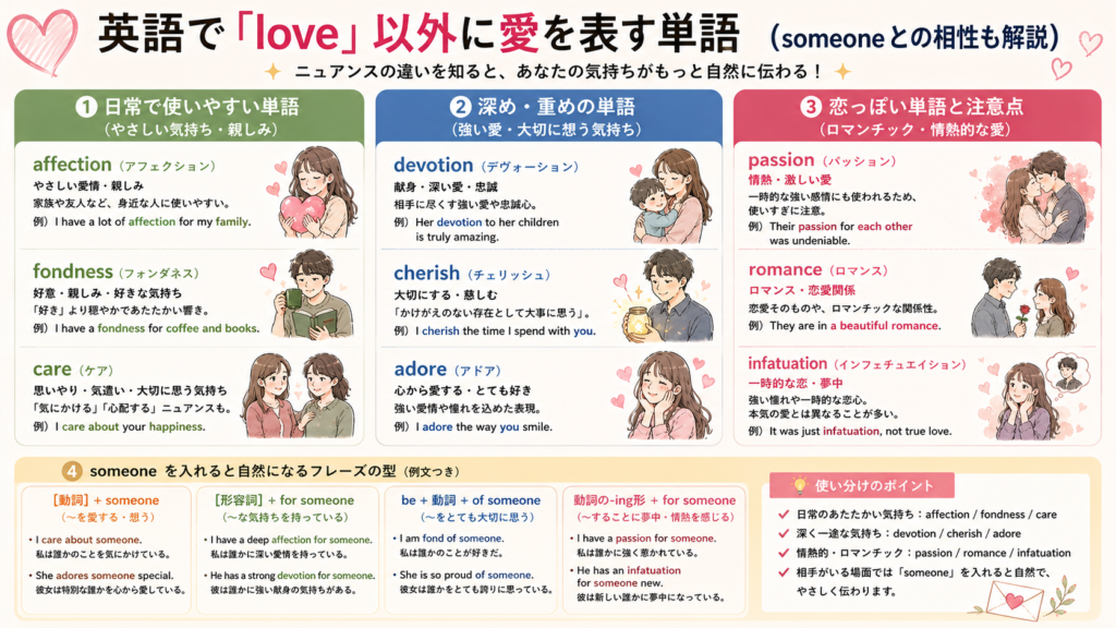 愛を表す単語を「愛以外」で探す