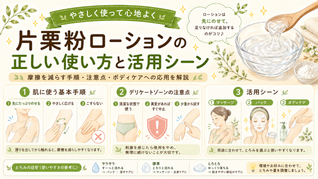 片栗粉ローションの使い方