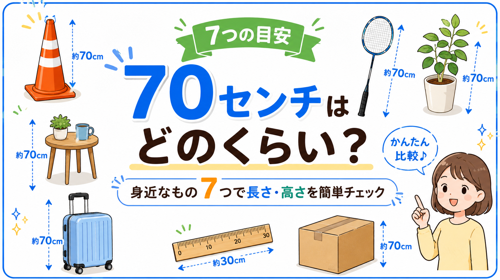 70センチ どのくらい