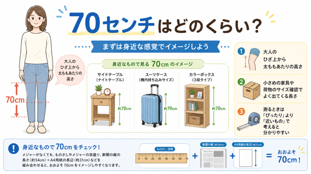 70センチ どのくらい
