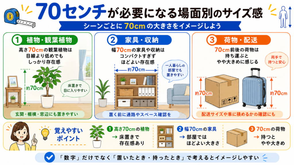 70センチ どのくらい