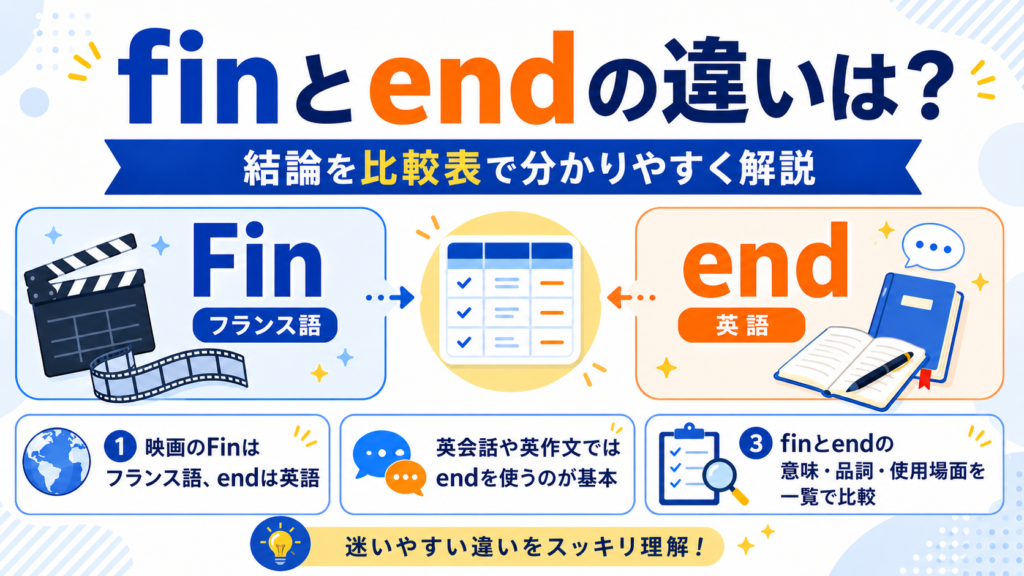 fin end 違い