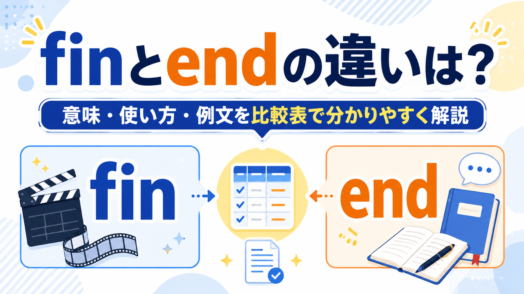 fin end 違い