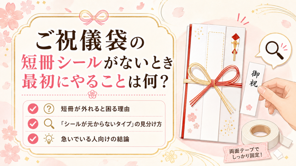 ご祝儀袋 短冊シール ない