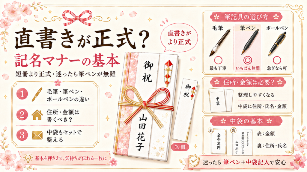 ご祝儀袋 短冊シール ない