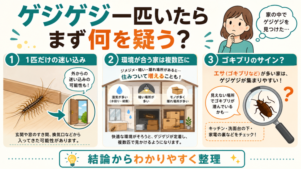 ゲジゲジ一匹いたら