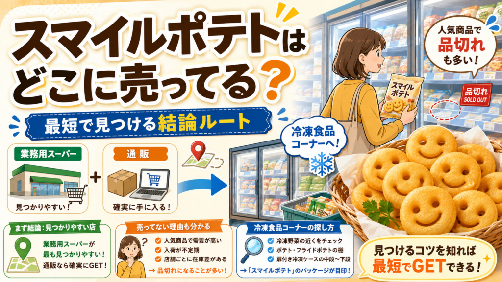 スマイルポテト どこに売ってる