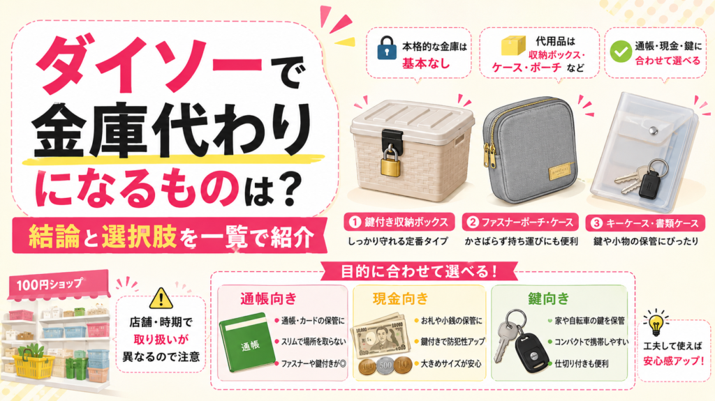 ダイソー 金庫代わり
