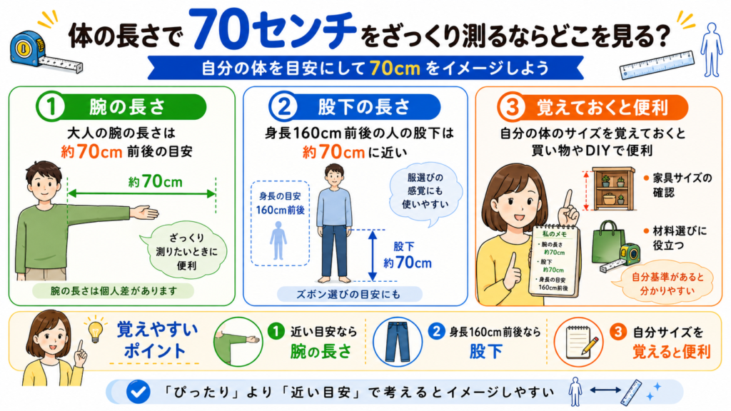 70センチ どのくらい