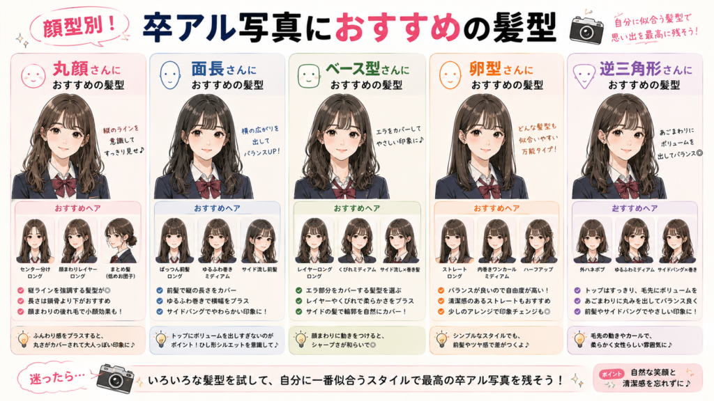 卒アル髪下ろすか結ぶか