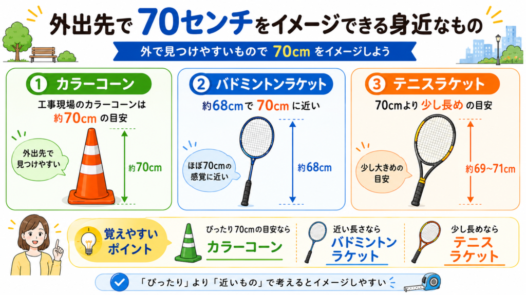 70センチ どのくらい