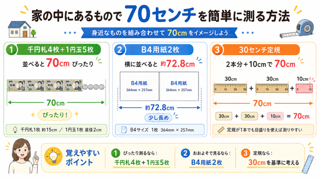 70センチ どのくらい