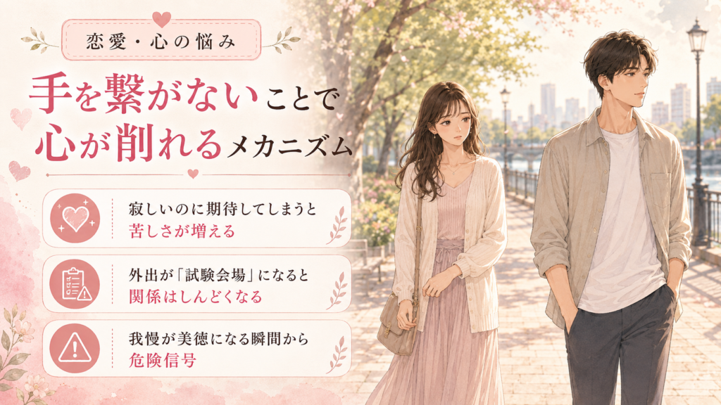 手を繋がない 別れる