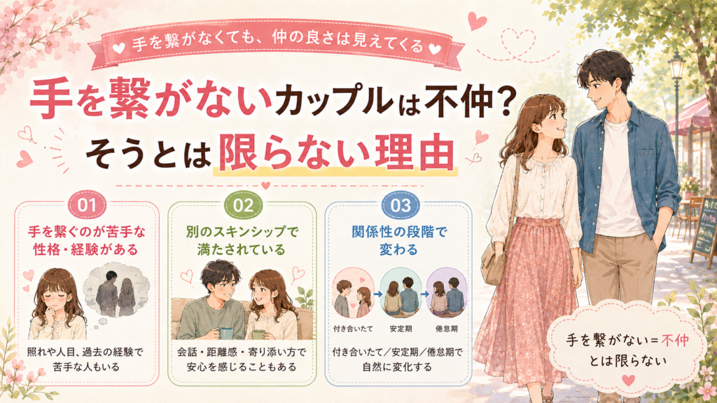 カップル 手を繋ぐ割合