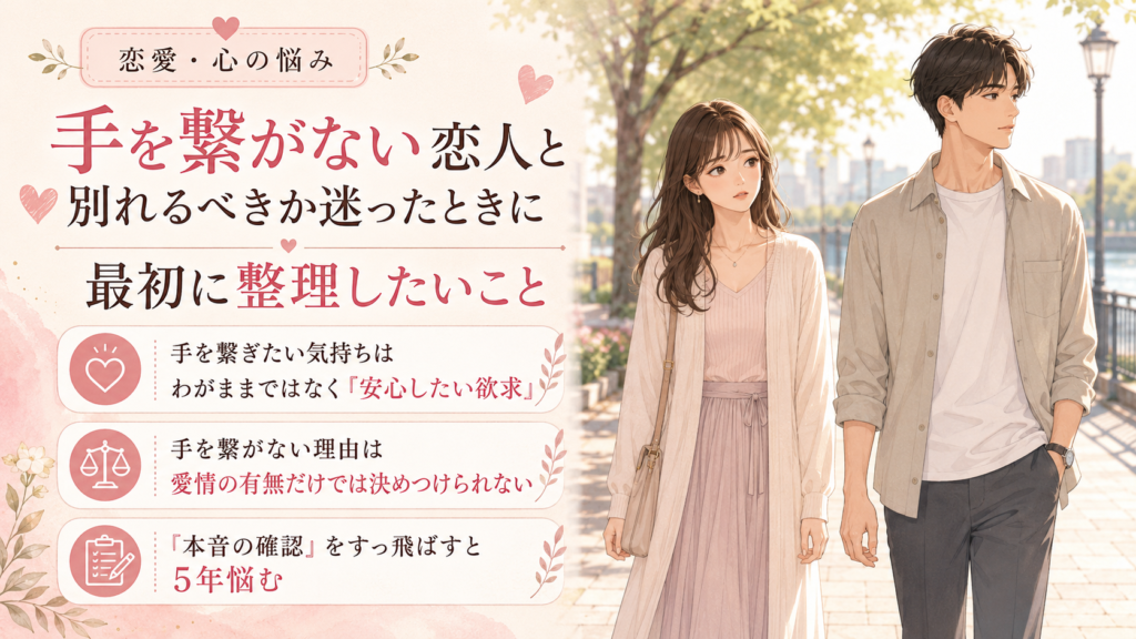 手を繋がない 別れる