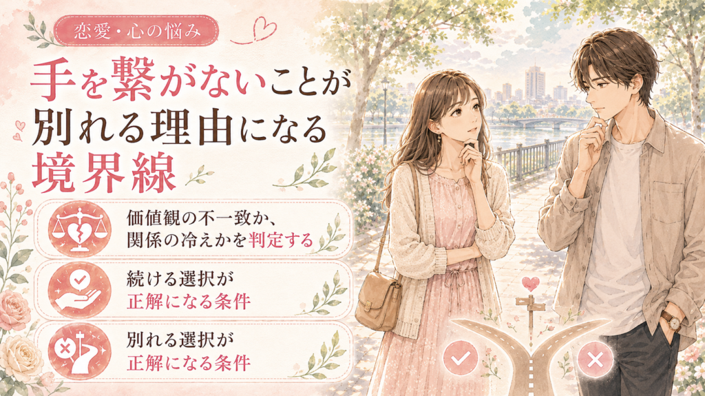 手を繋がない 別れる
