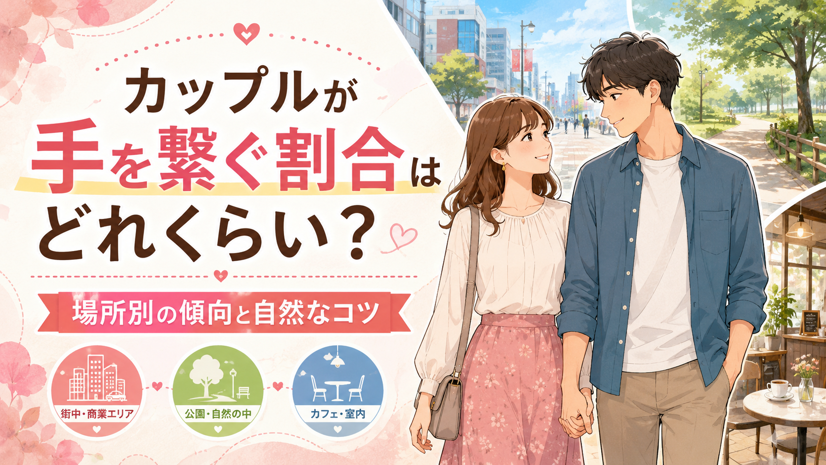カップル 手を繋ぐ割合