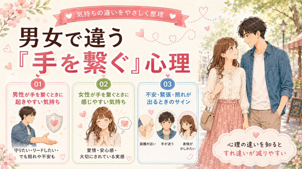 カップル 手を繋ぐ割合