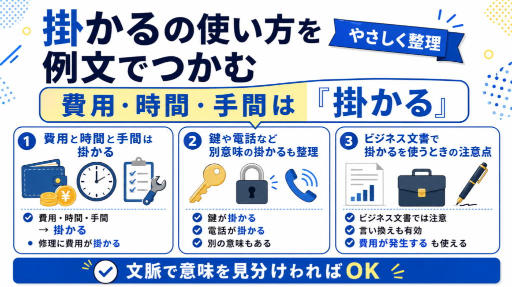 費用がかかる 漢字