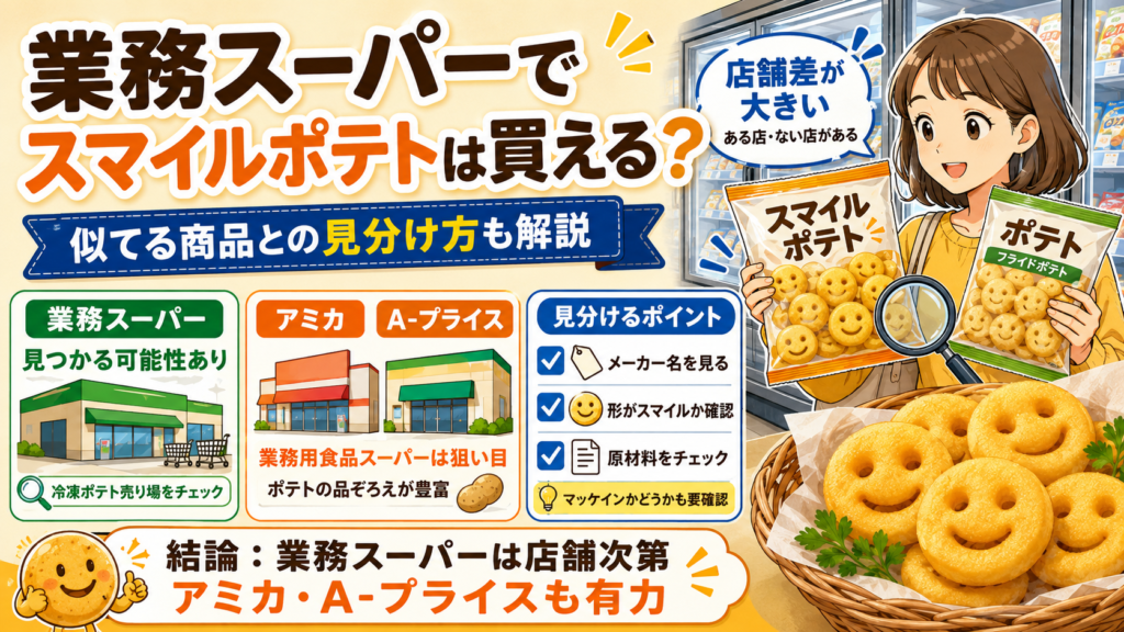 スマイルポテト どこに売ってる