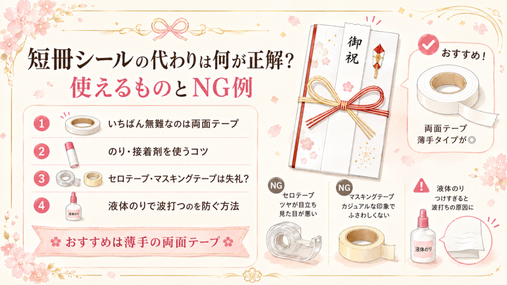 ご祝儀袋 短冊シール ない