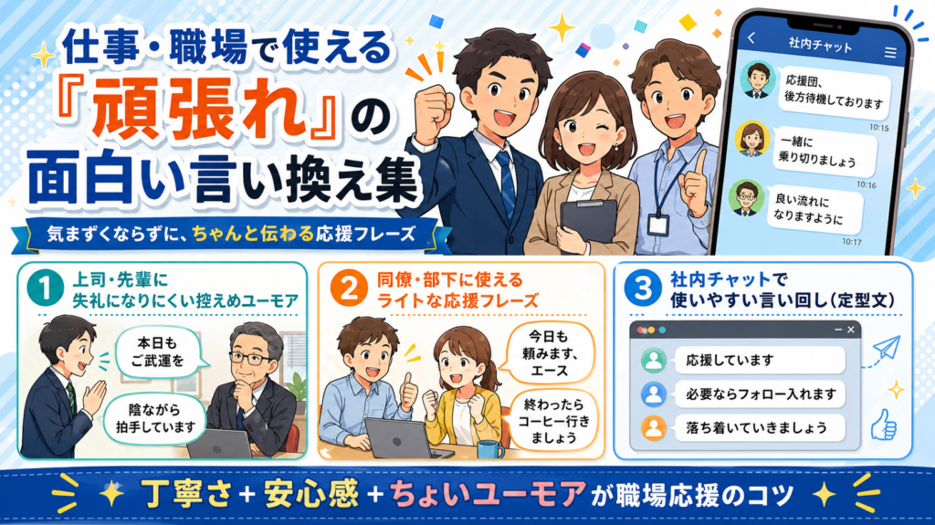 頑張れ 言い換え 面白い