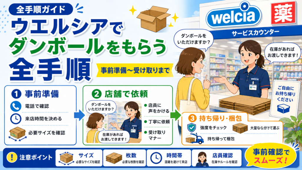 ウエルシア ダンボールもらえる