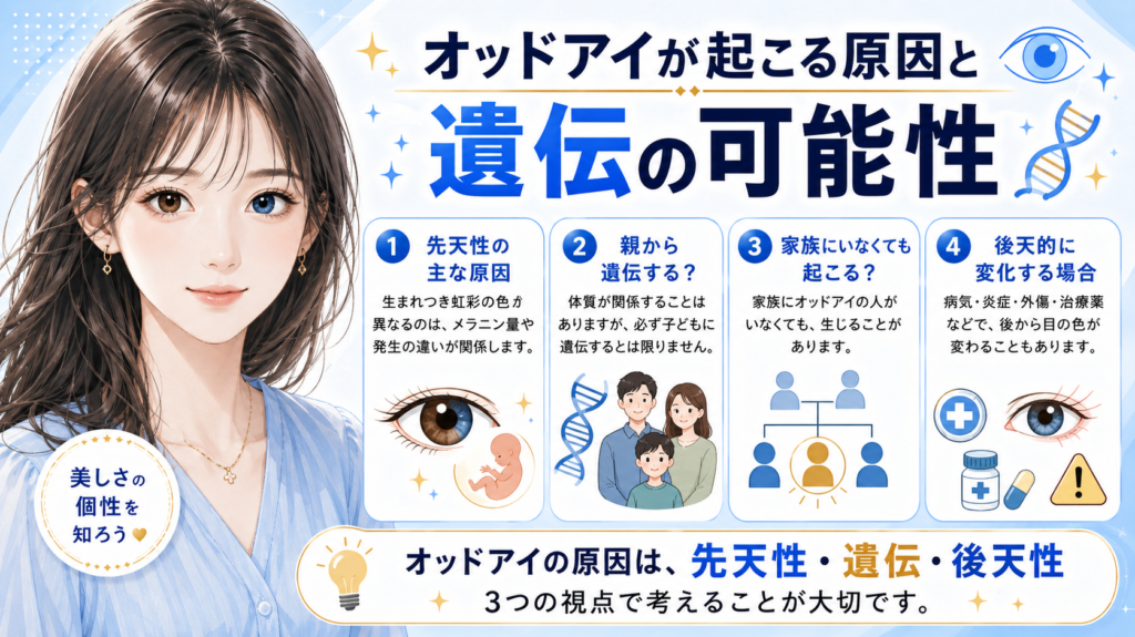 オッドアイ日本人 確率