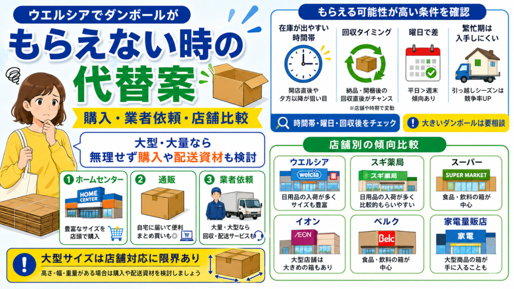 ウエルシア ダンボールもらえる