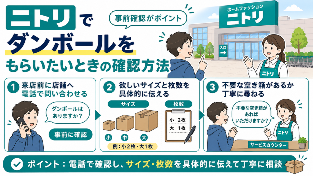 ニトリ ダンボール もらえる