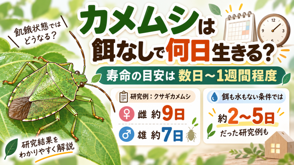 カメムシの飢餓生存日数ガイド